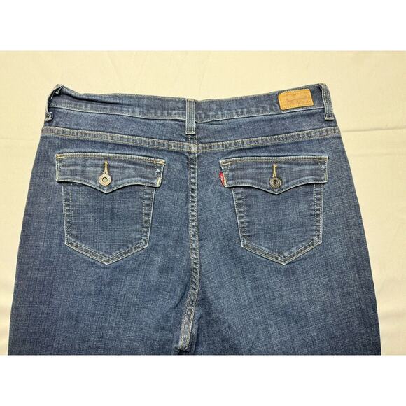 Levis 512 Women's Perfectly Slimming Bootcut Blue Jeans - Size 16M (34x30.5) - Picture 3 of 7